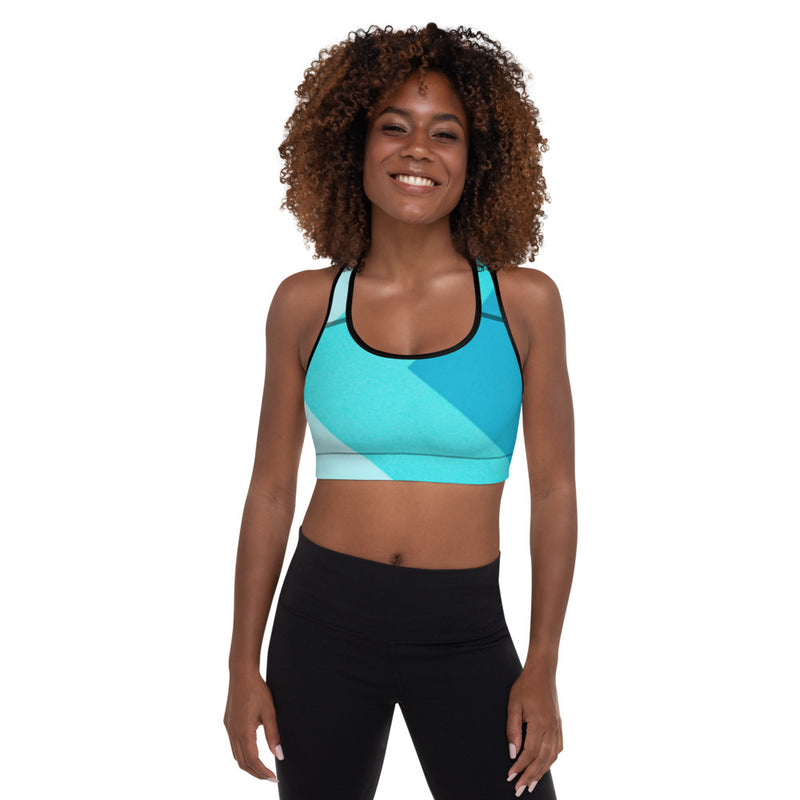 Aqua Arrows Padded Sports Bra