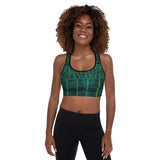 Snake Skin Green Sports Bra