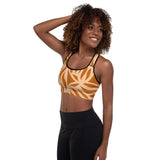 Brown Zebra Zeal Padded Sports Bra