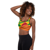 Mooi Motherland Kente Padded Sports Bra