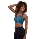 Sapphire Snake Skin Padded Sports Bra