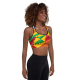Kente Pattern Padded Sports Bra