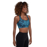 Sapphire Snake Skin Padded Sports Bra
