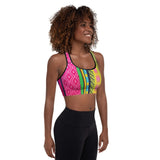 Carnation Kente Padded Sports Bra