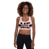 Happily Me Padded Sports Bra - Pink