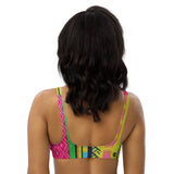 Carnation Kente Bikini Sports Bra