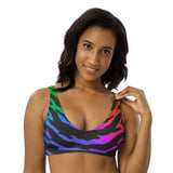 Rainbow Zebra Bikini Sports Bra