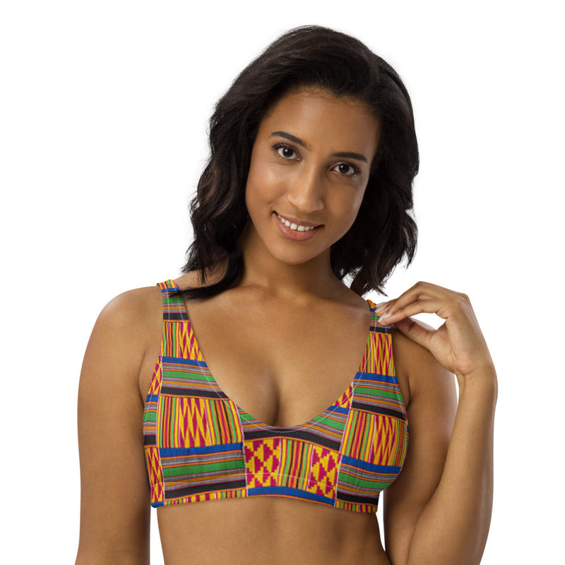 Kente Aso Padded Bikini Top