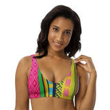 Carnation Kente Bikini Sports Bra