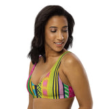 Carnation Kente Bikini Sports Bra