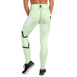 Sky Green Pattern Yoga Leggings