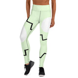 Sky Green Pattern Yoga Leggings