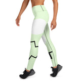 Sky Green Pattern Yoga Leggings