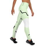 Relentless Commitment Sky Green Lines Yoga Leggings