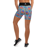 Kerulean Kente High Waisted Shorts