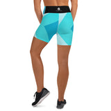 Aqua Arrows High Waisted Shorts