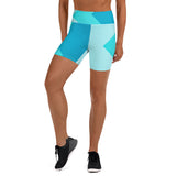 Aqua Arrows High Waisted Shorts