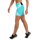 Aqua Arrows High Waisted Shorts