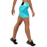 Aqua Arrows High Waisted Shorts
