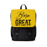 Born To Be Great Mustard Backpack