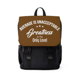 Average Is Unacceptable Brown Backpack