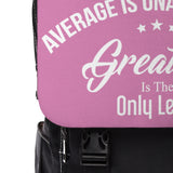 Average Is Unacceptable Pink Backpack